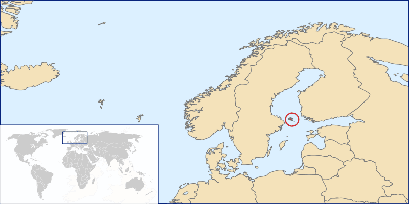 aland islands world map